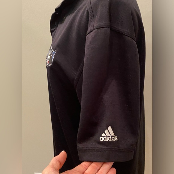 Adidas Climalite Black Polo with Minnesota Timberwolves EmbroideredMens Size L - Picture 3 of 15